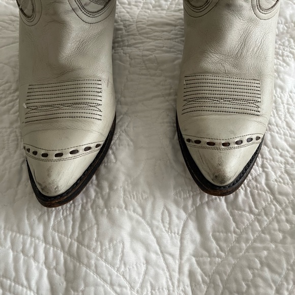 Dan Post White Cowboy Boots 7.5 - Picture 3 of 6